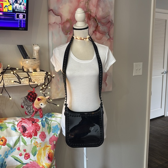 Carmen Sol black shoulder strap or cross body bag - Picture 8 of 13